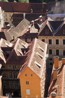 Dachlandschaft Graz erster Bezirk, gesehen vom Schlossbergsteig
