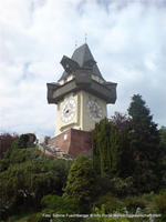 Der Uhrturm am Grazer  Schloßberg, das Wahrzeichen von Graz. Graz 1.Bezirk - Innere Stadt 