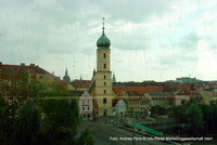 Blick vom Kunsthaus auf die Franziskanerkirche. Graz 1. Bezirk - Innere Stadt