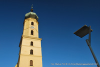 Der Kirchturm der Grazer Franziskanerkirche. Graz 1. Bezirk - Innere Stadt