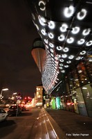 Das Grazer Kunsthaus bei Nacht. Graz 4. Bezirk Lend