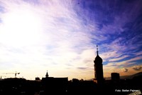 Kastner und Öhler: Blick über die Altstadt zur Franzikanerkirche. Graz erster Bezirk - Innere Stadt 