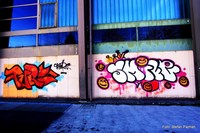 Graffiti am Grazer ASKOE Stadion. Graz v14. Bezirk - Eggenberg 