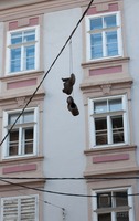 Hängen geblieben in der Sporgasse:  Graz 1. Bezirk - innere Stadt  