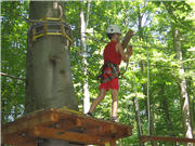 Foto: Niko; Pacour, Naturpark, Seilkonstruktion, Flying Fox, Kletterhelm