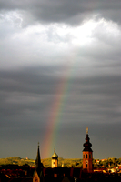 Regenbogen über der Altstadt