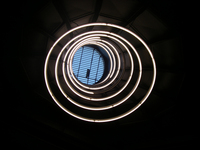 Architekturdetail - Kunsthaus Graz vor der Fertigstellung