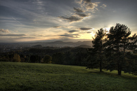 Sonnenuntergang auf der Platte