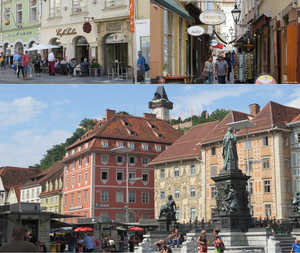 Graz,architektonisch,mediterrane Stadt,Straßen und Gassen,hotel paradies,bh graz umgebung,frühstück,wandern,hotel günstig,hotels in graz