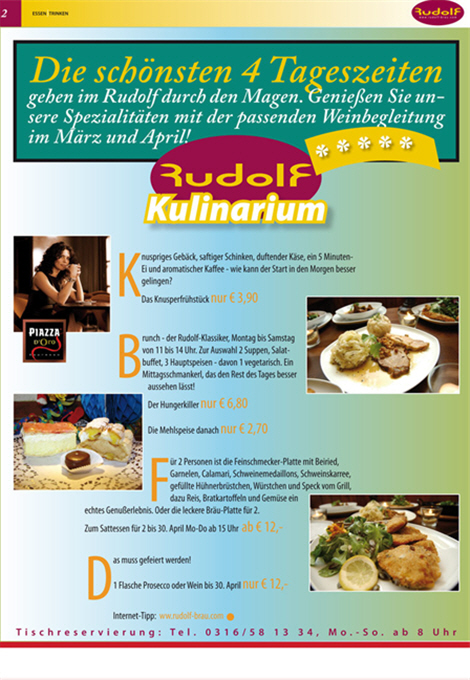 Mittagsbuffet,Brauerei Rudolf,Brauerei Graz,Erlebnisbrauerei Rudolf,Erlebnisbrauerei Graz, Restaurants,Gaststätten,Cafe,Bars