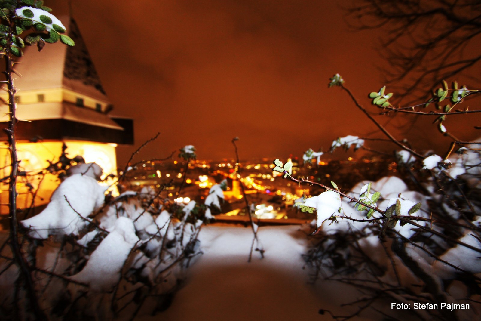Impressionen vom Grazer Uhrturm in einer Winternacht Graz 1. Bezirk - Innere Stadt 