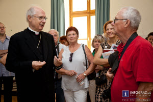 Bischof Egon Kapellari,Stift Rein,tag des offenen ateliers,9. künstlerklausur,obfrauen margret roth und prof. edith temmel,bindeglied zwischen wirtschaft und,wertvolle vertiefung,steirische kunstlandschaft,kunstschaffende