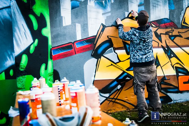 Clash of the Elements GRAFFITI CONTEST in der Helmut-List-Halle am 19.10.2013 - 033