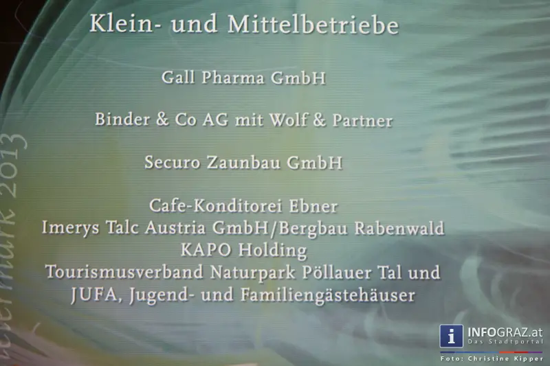Preisverleihung Maecenas Steiermark 2013 am 30.10.2013 Helmut-List-Halle Graz - 027