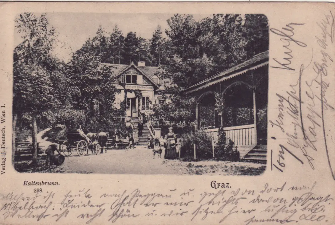 Grazer Postkarten © Manfred M. Strasser - Gasthof zum Kaltenbrunn 1898