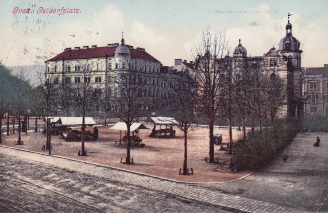 Grazer Postkarten © Manfred M. Strasser - Geidorfplatz 1903