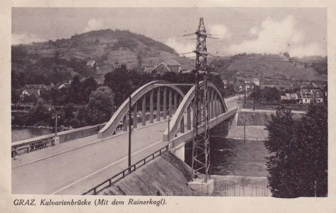 Grazer Postkarten © Manfred M. Strasser - Kalvarienbergbrücke 1930