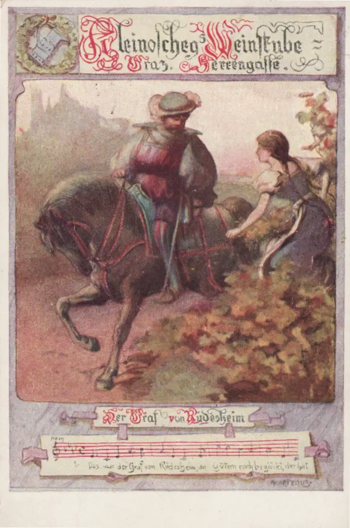 Grazer Postkarten © Manfred M. Strasser - Kleinoschegg Weinstube 1908