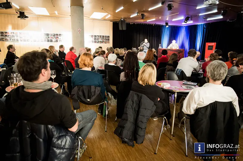 Kurt Palm im Grazer Literaturhaus am 21.1.2014 - Lesung 'Bring mir die Nudel von Gioachino Rossini' - 030