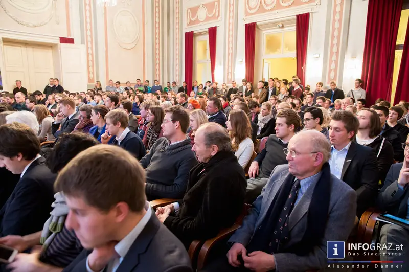 Wolfgang Schüssel im Meerscheinschlössl Graz am 11. Februar 2014 zum Thema ‚Europa im globalen Kontext‘. - 008