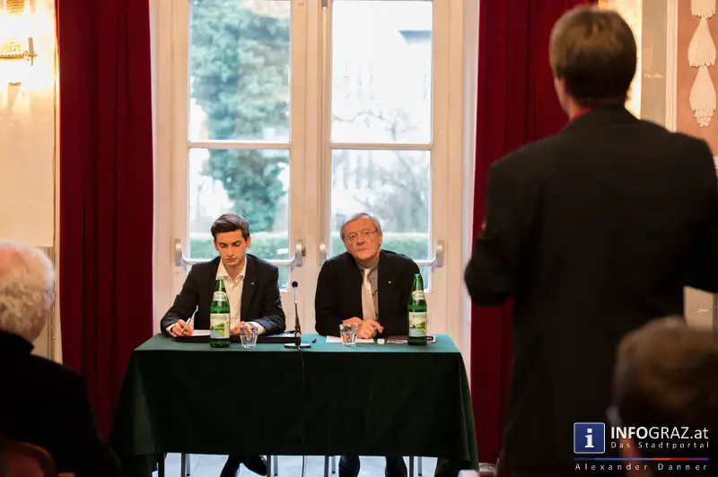 Wolfgang Schüssel im Meerscheinschlössl Graz am 11. Februar 2014 zum Thema ‚Europa im globalen Kontext‘. - 028