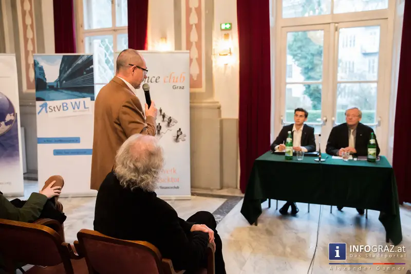 Wolfgang Schüssel im Meerscheinschlössl Graz am 11. Februar 2014 zum Thema ‚Europa im globalen Kontext‘. - 029