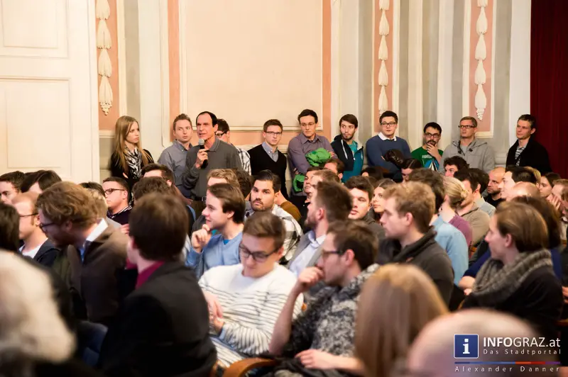 Wolfgang Schüssel im Meerscheinschlössl Graz am 11. Februar 2014 zum Thema ‚Europa im globalen Kontext‘. - 031
