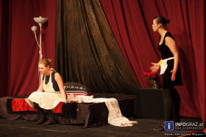 premiere,das podium,die zofen,jean genet,22. Februar 2014,tanz-und theaterzentrum graz,zusammenarbeit,französischer regisseur,schauspieler gilles pugibet