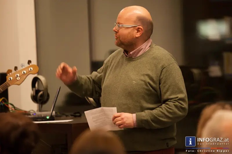 Ein Abend für Selberdenker - Lesung mit Gerhard Scheucher - Stadtbibliothek Graz-West am 25.2.2014 - 012