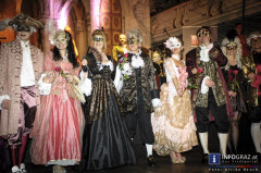 il ballo di casanova 2014,congress graz,1. März 2014,höhepunkt des grazer faschings,opulente roben,kunstvollen masken,künstlerisch,artistische einlagen