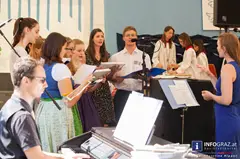 vinzifest graz 2014,setz di her do neben mir,pfarrer wolfgang pucher,blasmusikorchester der graz linien,die spafudla,musik,originell,leidenschaftlich,viel spielfreude,speckbauer buam