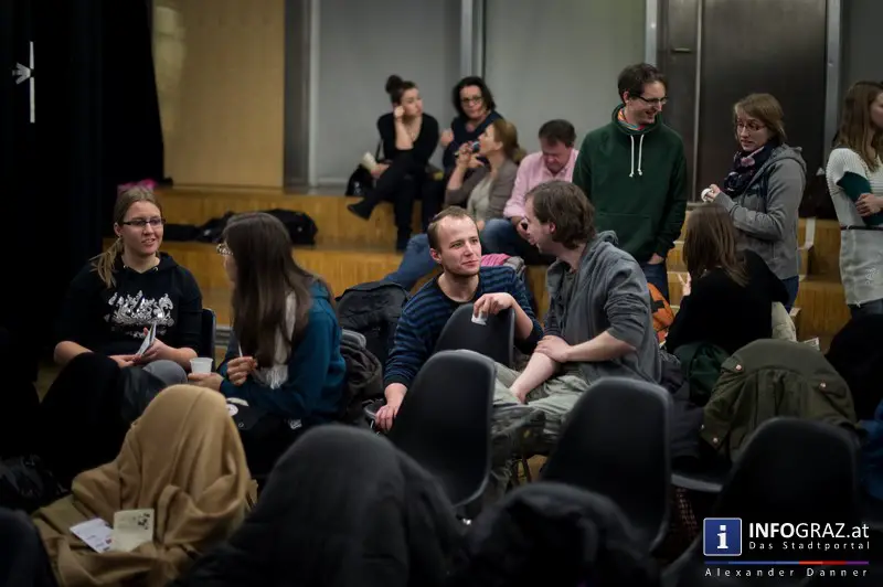 Premiere ‚Rosencrantz and Guildenstern are dead‘ – ‚the Pennyless Players‘ im Literaturhaus Graz - 045