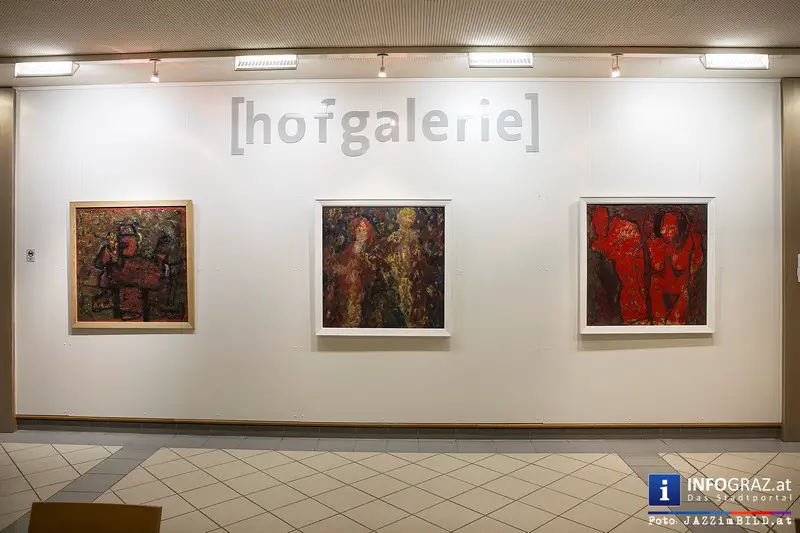 Eröffnung der Ausstellung ‚Zeichen der Zeit‘ im Steiermarkhof Graz - Jörg Leitner und Michael Raimann - 010