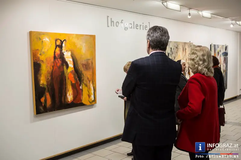 Eröffnung der Ausstellung ‚Zeichen der Zeit‘ im Steiermarkhof Graz - Jörg Leitner und Michael Raimann - 012