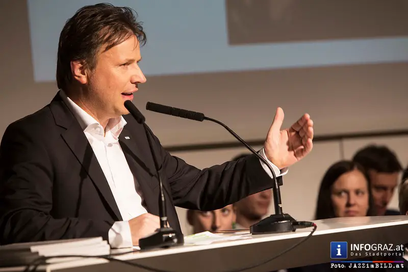 Eröffnung der Ausstellung ‚Zeichen der Zeit‘ im Steiermarkhof Graz - Jörg Leitner und Michael Raimann - 032