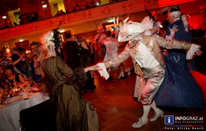 ballo di casanova,congress graz,außergewöhnlicher flairs,ballbesucher,prachtvolle roben,feiern,frühe morgenstunden, 28. Februar 2015