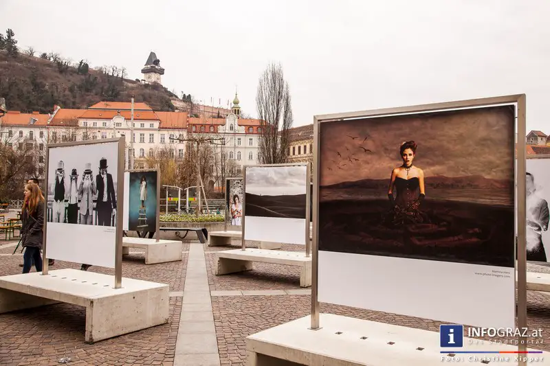 Eröffnung der Menschenbilder Ausstellung 2015 am 14. März 2015 - Mariahilferplatz Graz - 001