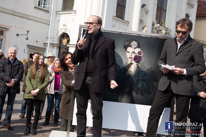 Eröffnung der Menschenbilder Ausstellung 2015 am 14. März 2015 - Mariahilferplatz Graz - 028