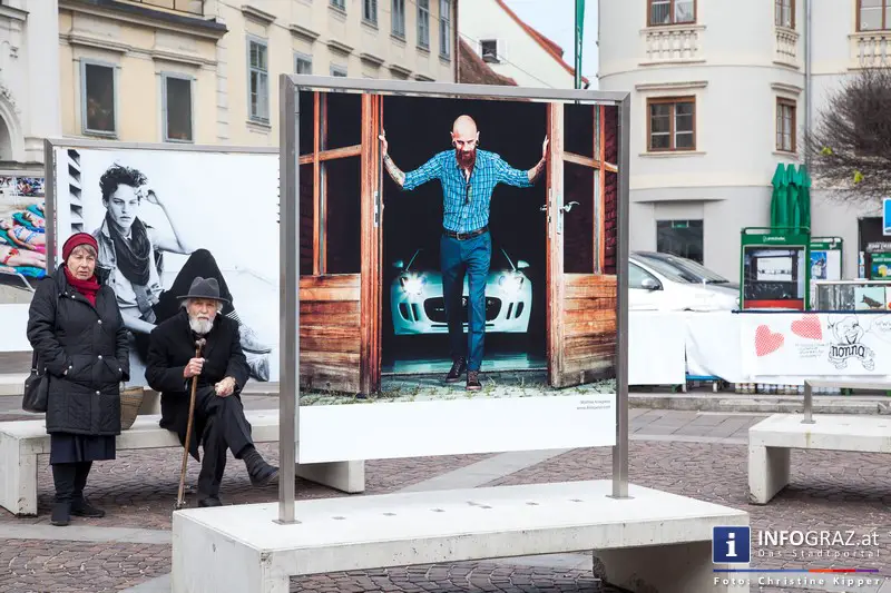 Eröffnung der Menschenbilder Ausstellung 2015 am 14. März 2015 - Mariahilferplatz Graz - 048