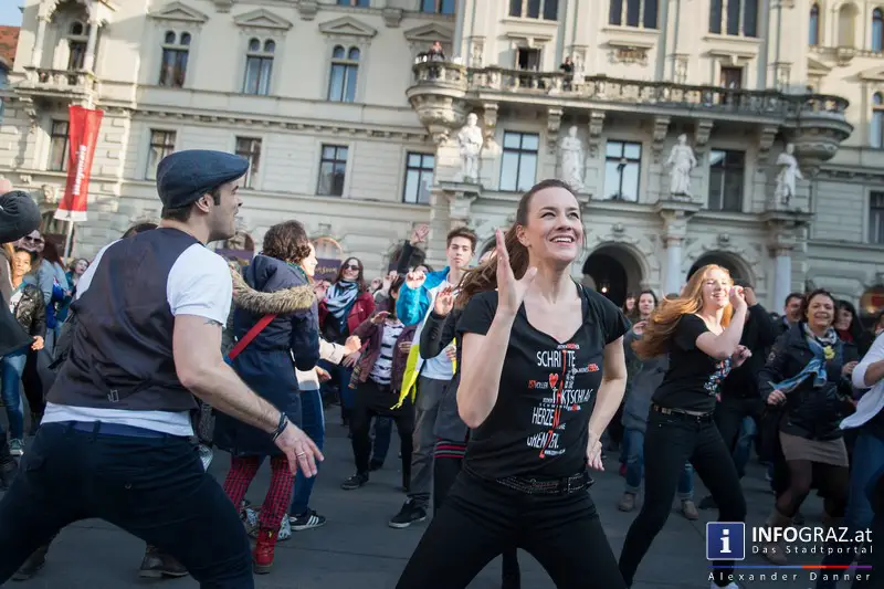 Flashmob against racisms & discrimination am Grazer Hauptplatz 20. März 2015 - 008