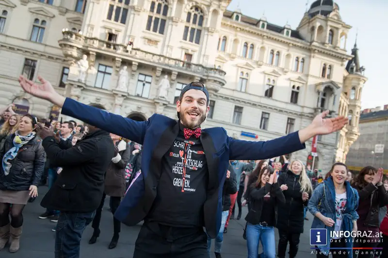 Flashmob against racisms & discrimination am Grazer Hauptplatz 20. März 2015 - 013