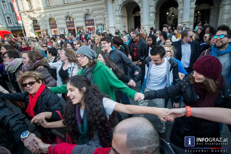 Flashmob against racisms & discrimination am Grazer Hauptplatz 20. März 2015 - 021