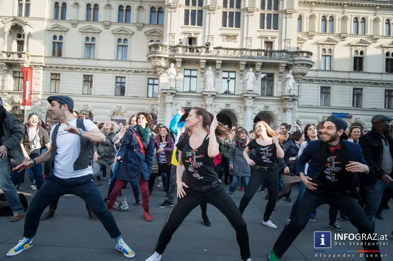 Flashmob against racisms & discrimination am Grazer Hauptplatz 20. März 2015 - 025