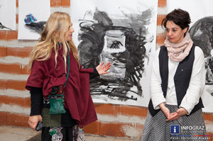 Daphna Weinstein,Eva Ursprung,art brunch im bad,schaumbad graz,israelische künstlerin,zeichnungen,rituale und muster,missverständnis und konflikt