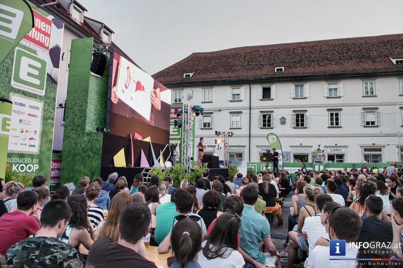 Steirischer ‚sience slam‘ am Mariahilferplatz Graz - Unterhaltung auf wissenschaftlichem Niveau - 037