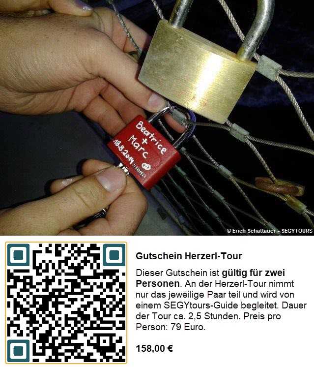 Gutschein Herzerl-Tour Erich Schattauer SEGYTOURS Segway Touren Graz QR-Testsystem