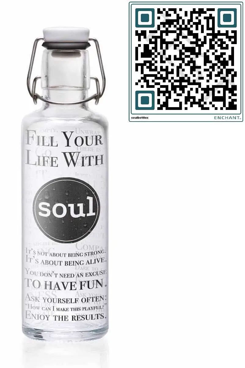 Fill your life with soul - 0,6 Liter Soulbottles - Fair und sauber trinken und dabei noch cool ausschauen