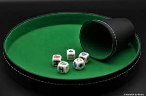Poker,Würfelpoker,Glücksspiel,Österreichische Klassenlotterie,Gewinn,Chance,teilnehmen,spielen,gewinnen,Würfel