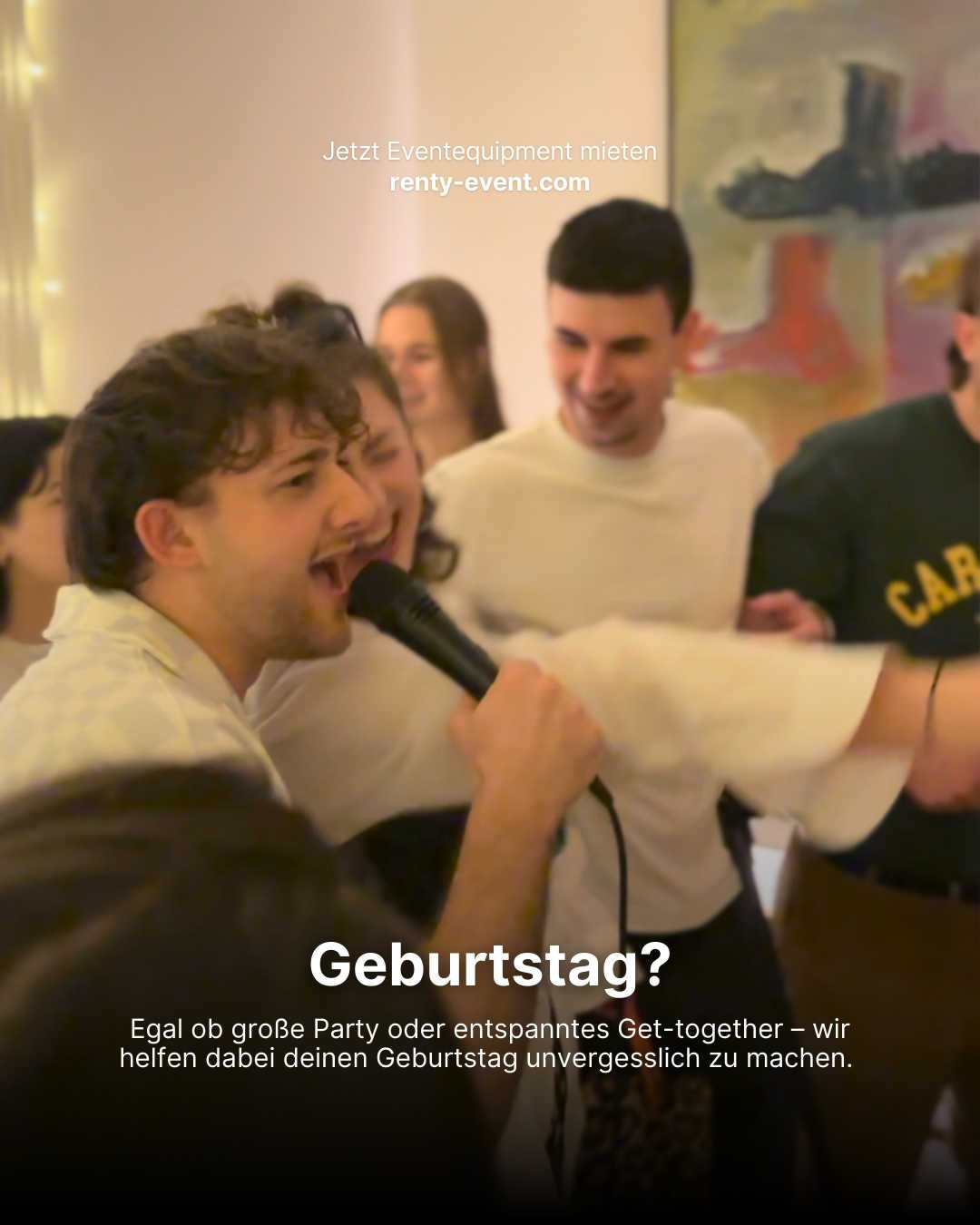 Geburtstag feiern,einfach,online,Musikanlage,Fotobox,Leinwand,Beamer 